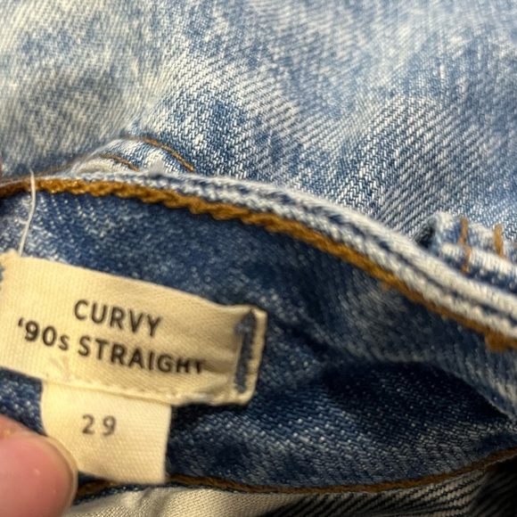 MADEWELL Light wash Curvy 90’s straight Leg Jeans women’s sz 29 - Picture 6 of 10
